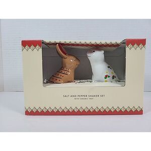 Cath Kidston Of London Christmas Salt Pepper Shakers Ceramic Rabbit Polar Bear
